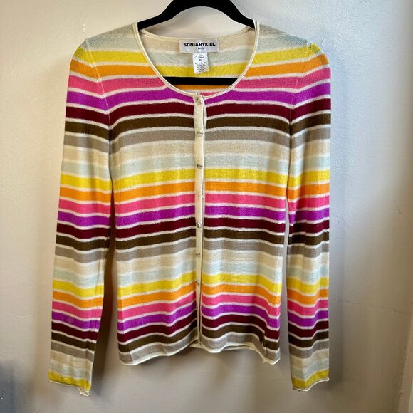 Sonia Rykiel 100% Cashmere Button-Up Sweater - Picture 1 of 6